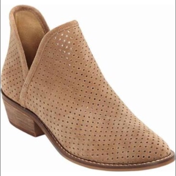 Lucky Brand Shoes - Lucky Brand Kambry perforated Suede booties